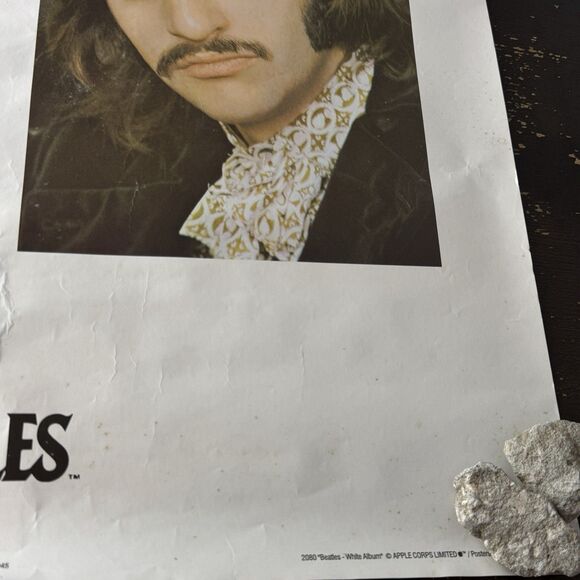 Beatles White Album Poster Apple Corps 35”x23” John Paul George Ringo Portraits - Picture 10 of 12